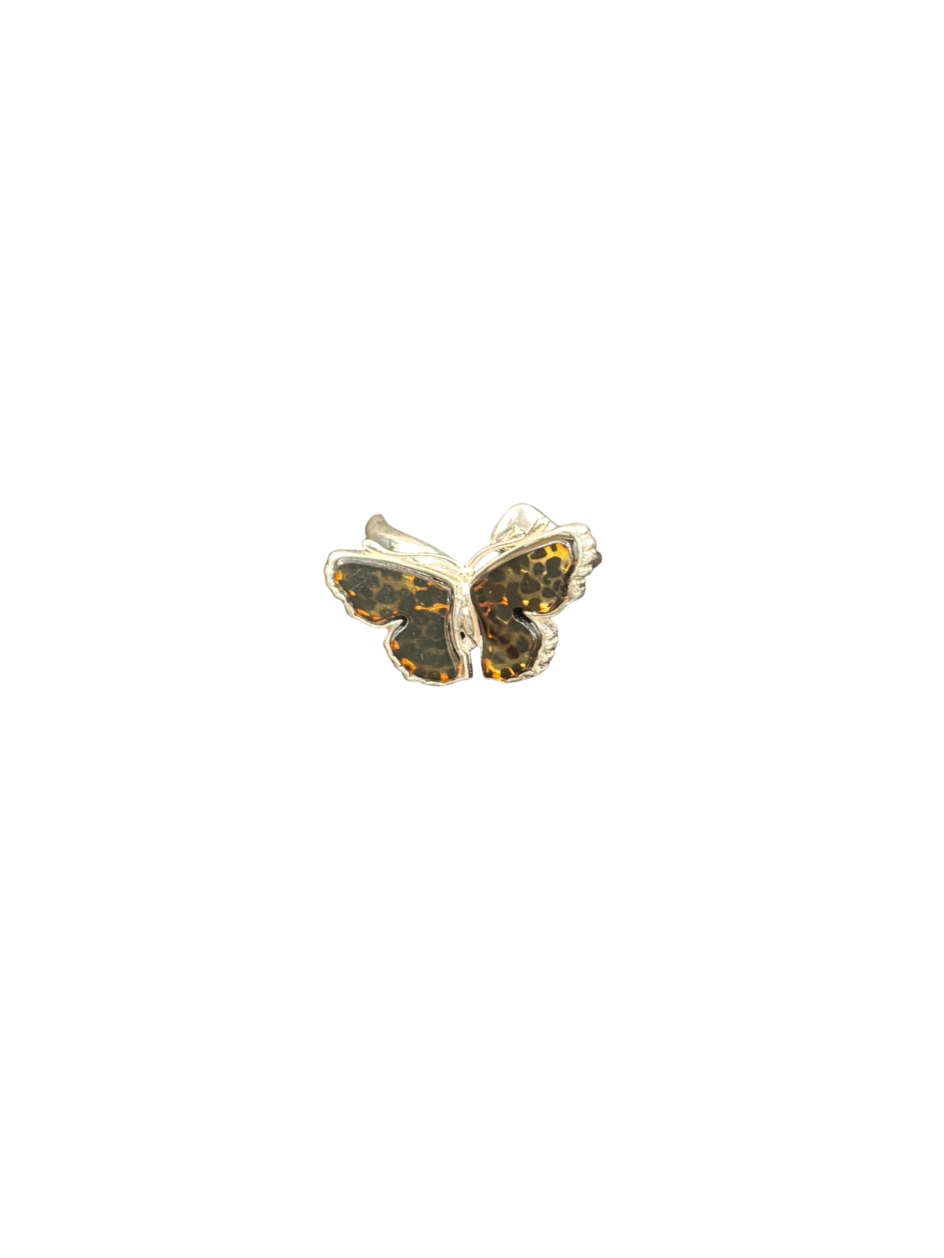 SMALL BUTTERFLY RING W/ AMBER WINGS