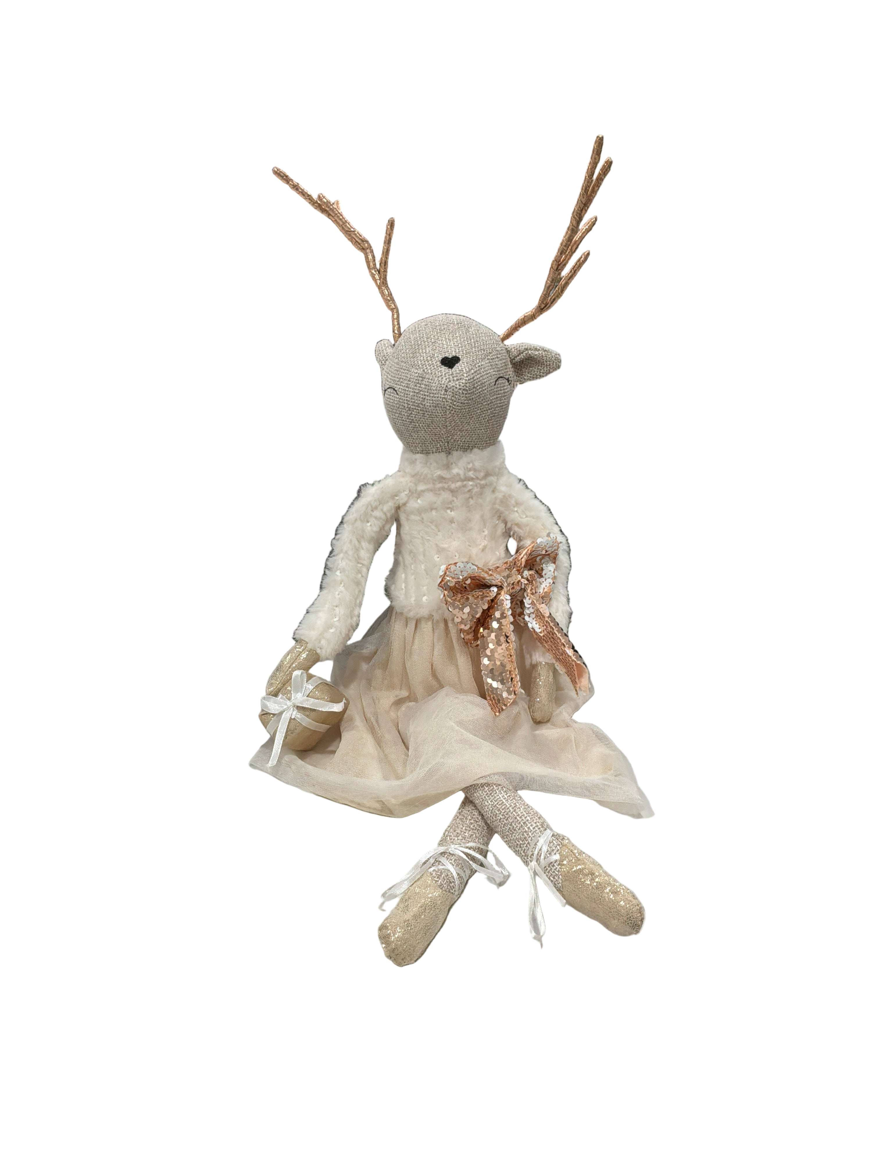 PLUSH HOLIDAY DEER W/LONG DRESS
