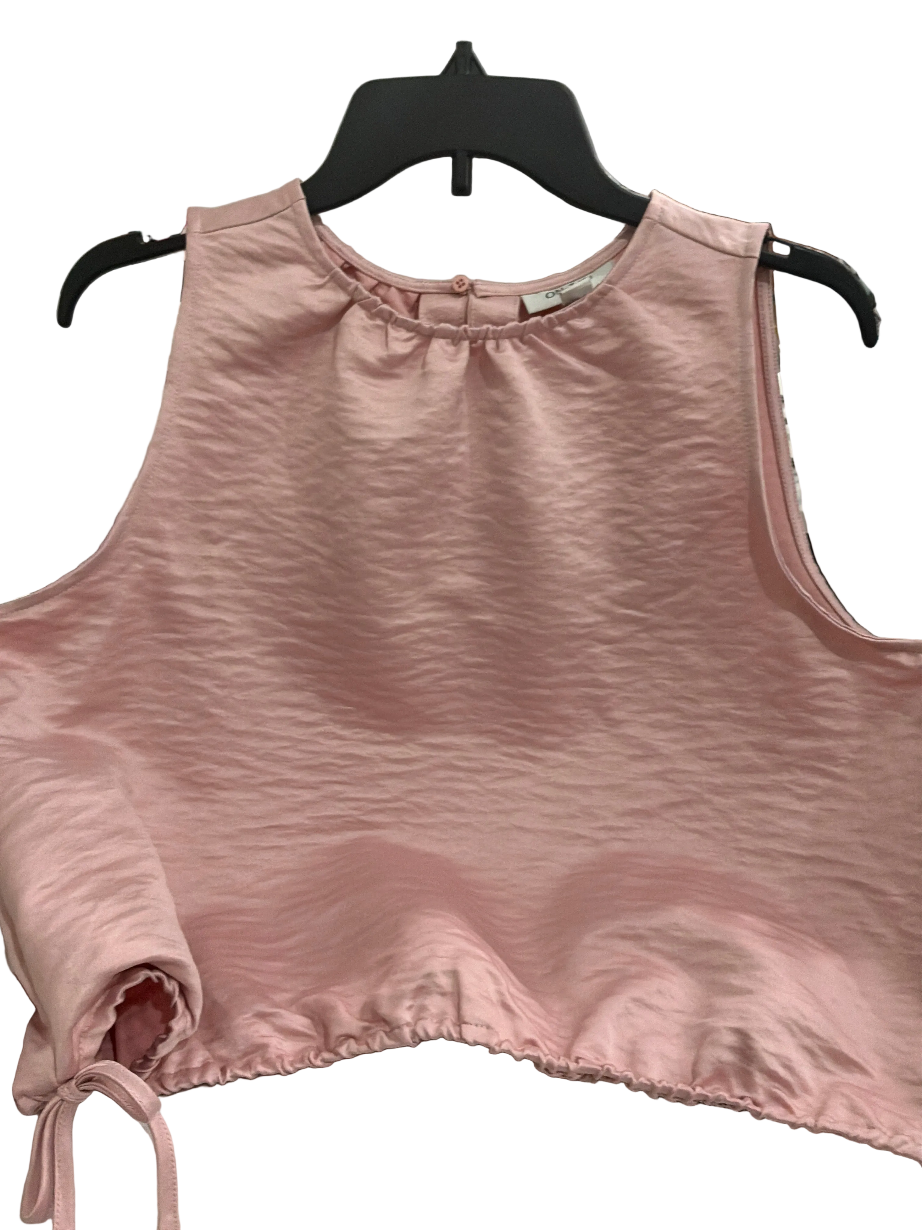 PINK CUTOFF BLOUSE W/ BOTTOM BOWS