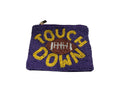 YELLOW & PURPLE TOUCH DOWN COIN POUCH