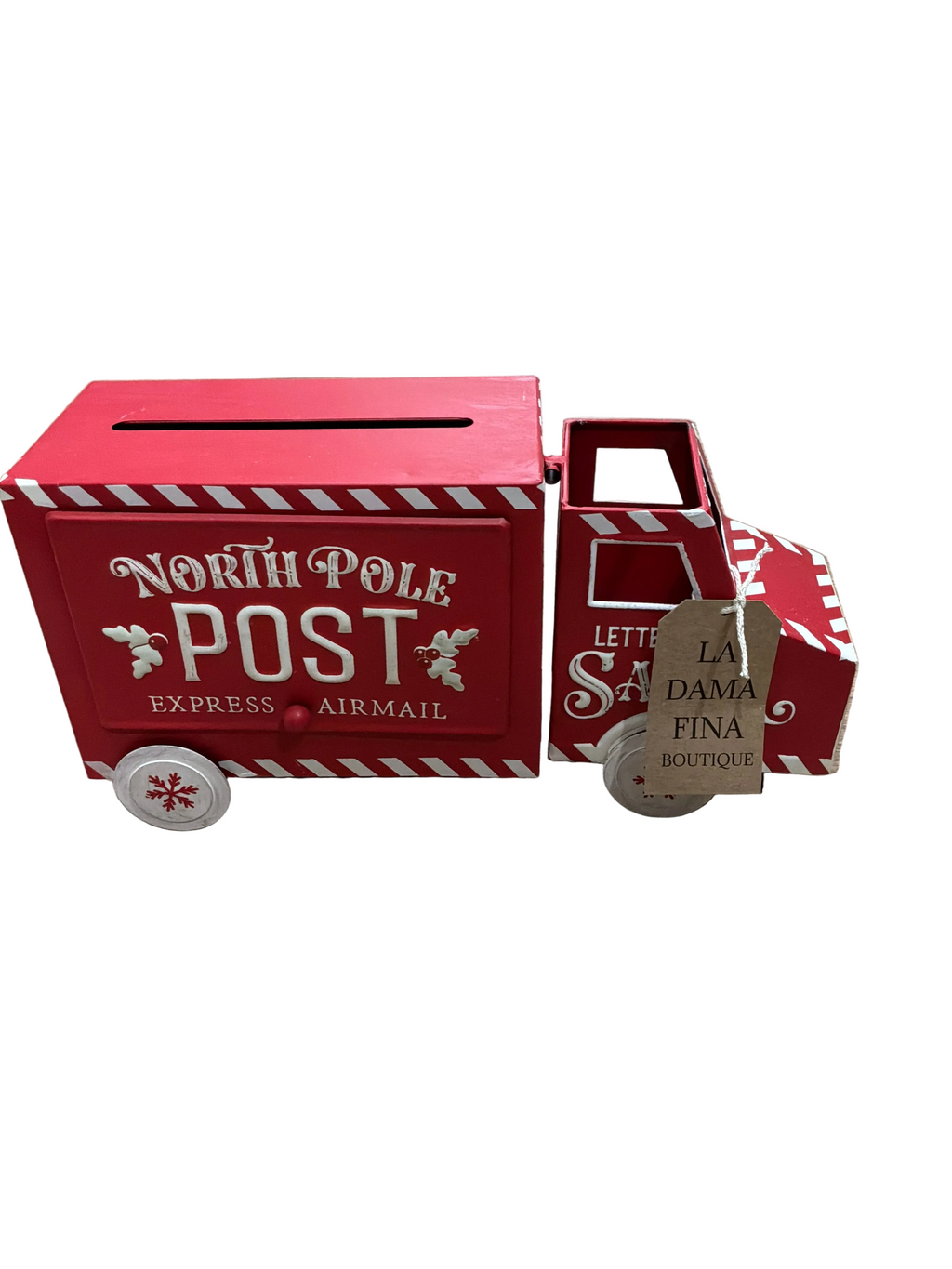 RED North Pole Post Truck