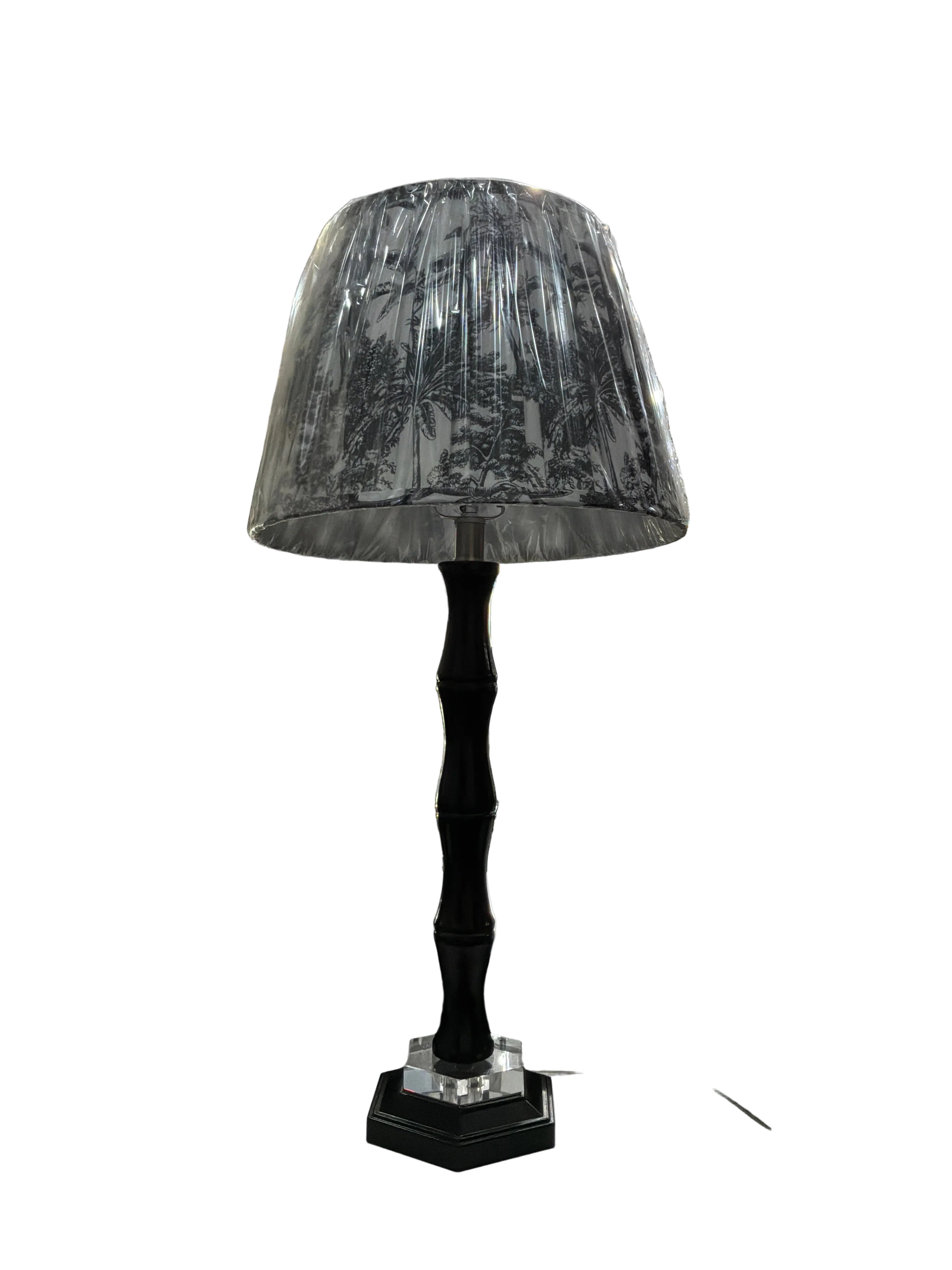 FRENCH TOILE PATTER BLACK & WHITE LAMP
