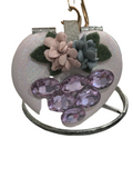 BRANGIO LUXURY FLOWER MAKEUP MIRROR HOLDER PURPLE