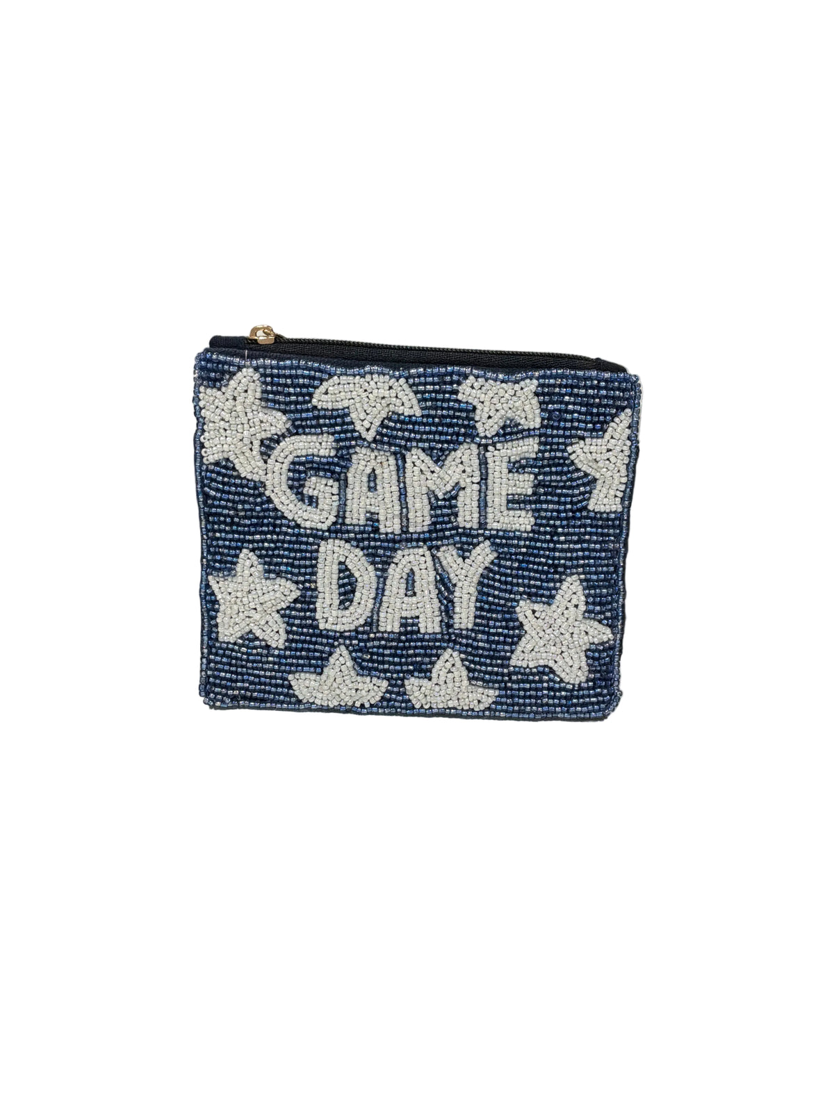 GAME DAY COIN POUCH BEADED WITH STARS