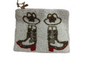 WESTERN-THEMED COWBOY BOOT AND HAT DESIG POUCH