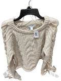 BOW SWEATER WINTER GLITZ LATTE W/DEEP CREAM