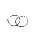 STERLING SILVER TWIST HOOP EARRINGS 25MM