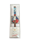 RED FUJI CHOPSTICKS & SAUCE DISH SET