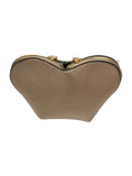 GOLD HEART SHAPE COSMETIC CASE