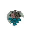 BRANGIO LUXURY CRYSTAL FLOWER PURSE MAKEUP MIRROR