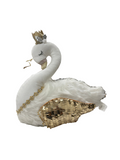 WHITE CHRISTMAS SWAN W/ CROWN