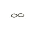 SCHANDRA SM STERLING SILVER HOOP W/STONES ON EDGE