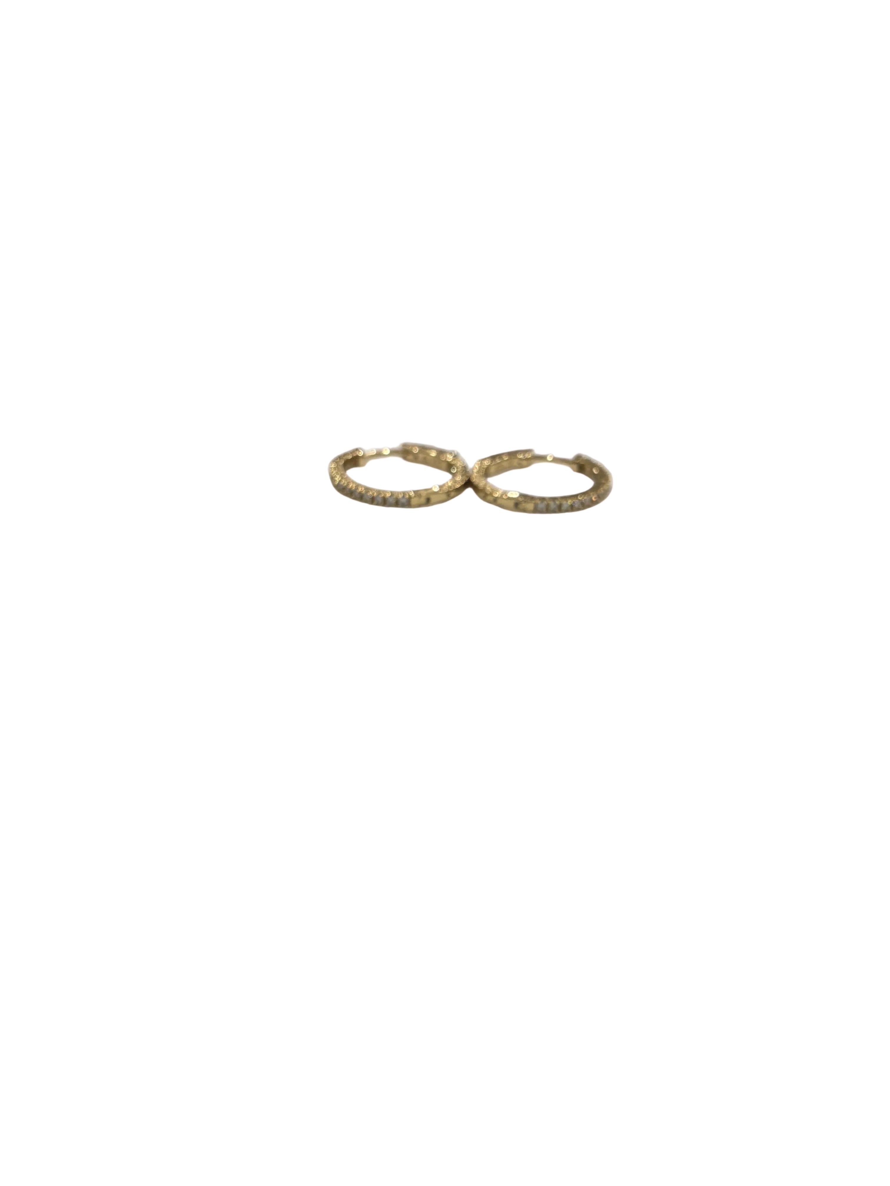 SCHANDRA SM HOOP STERLING SILVER/18K OVERLAY