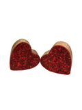 SMALL WOOD VALENTINE HEART W/ RED BEADS