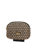 BRANGIO FLORAL PATTERNED 3-ZIP AROUND BLACK