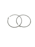 STERLING SILVER LARGE HOOP EARRINGS 50MM
