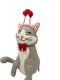PLUSH VALENTINE CATS WITH HEADBAN