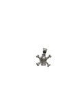 STERLING SILVER SKULL W/BONES CHARM