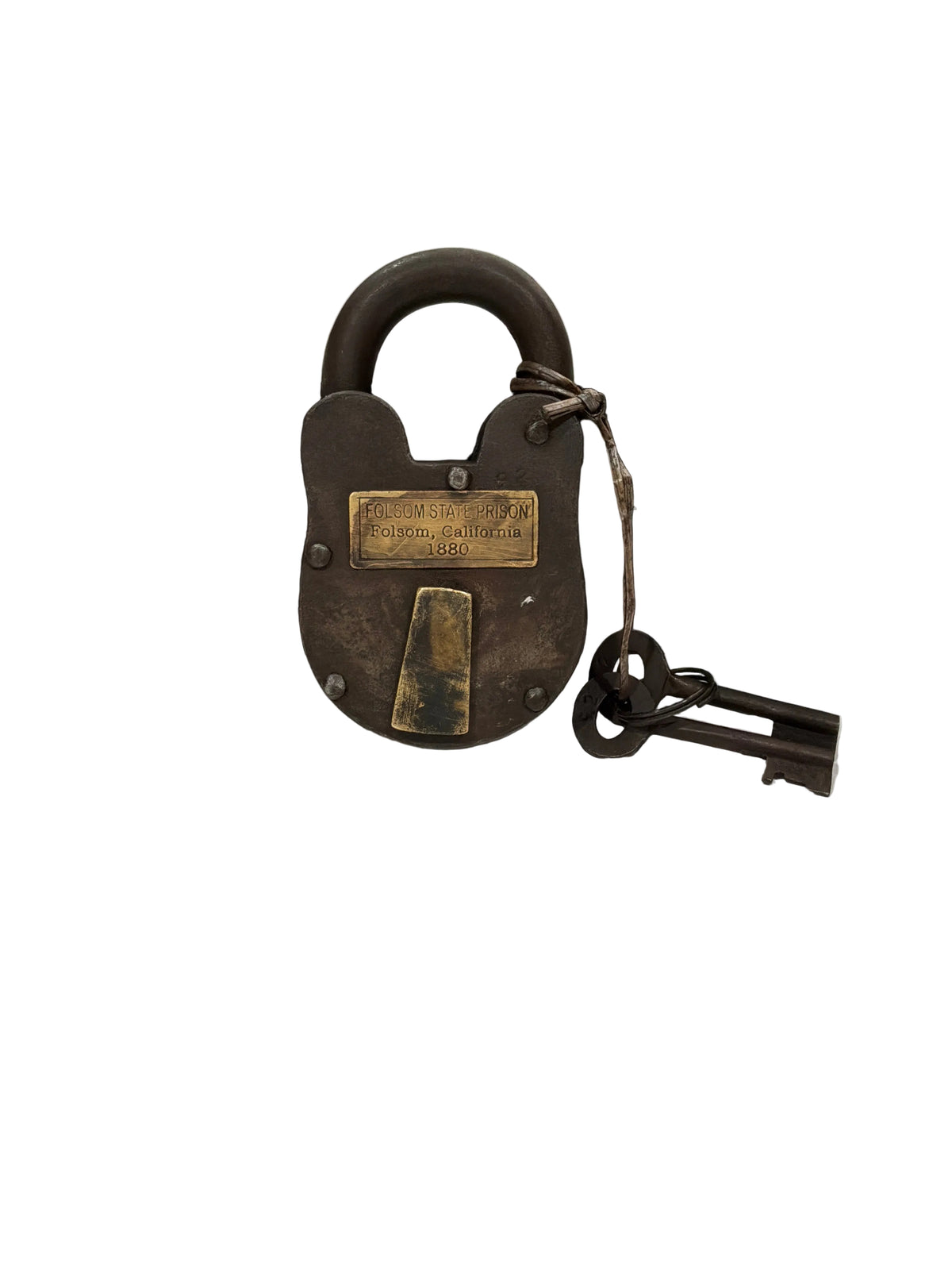 FOLSOM STATE PRISON 1880 CAST IRON LOCK W/KEYS