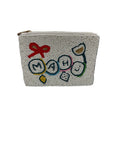 MAHJ TILE BEADED COIN PURSE TUMBLING DICE