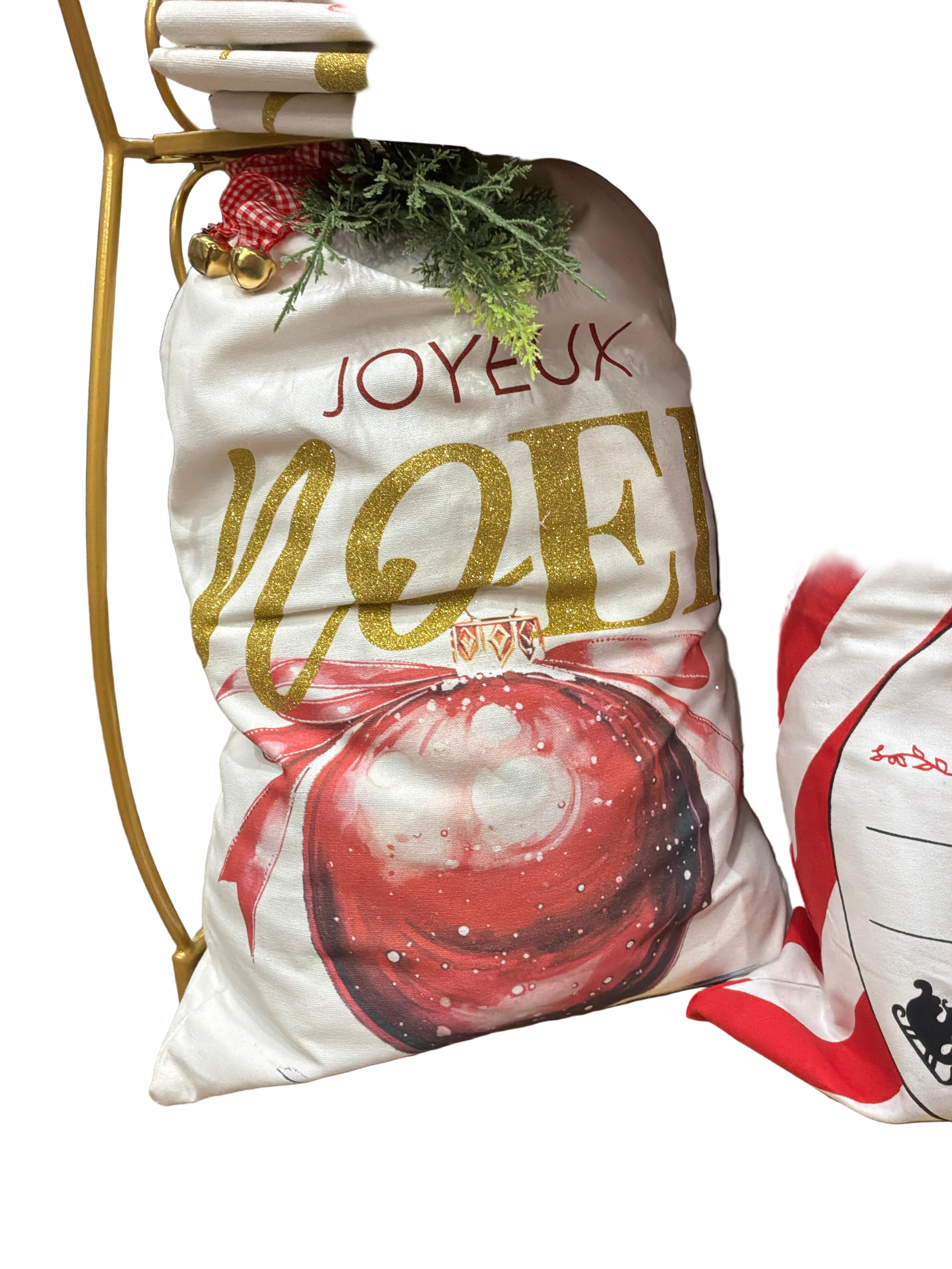 X-MAS DRAWSTRING GIFT BAG NOEL 1 ORNAMENT