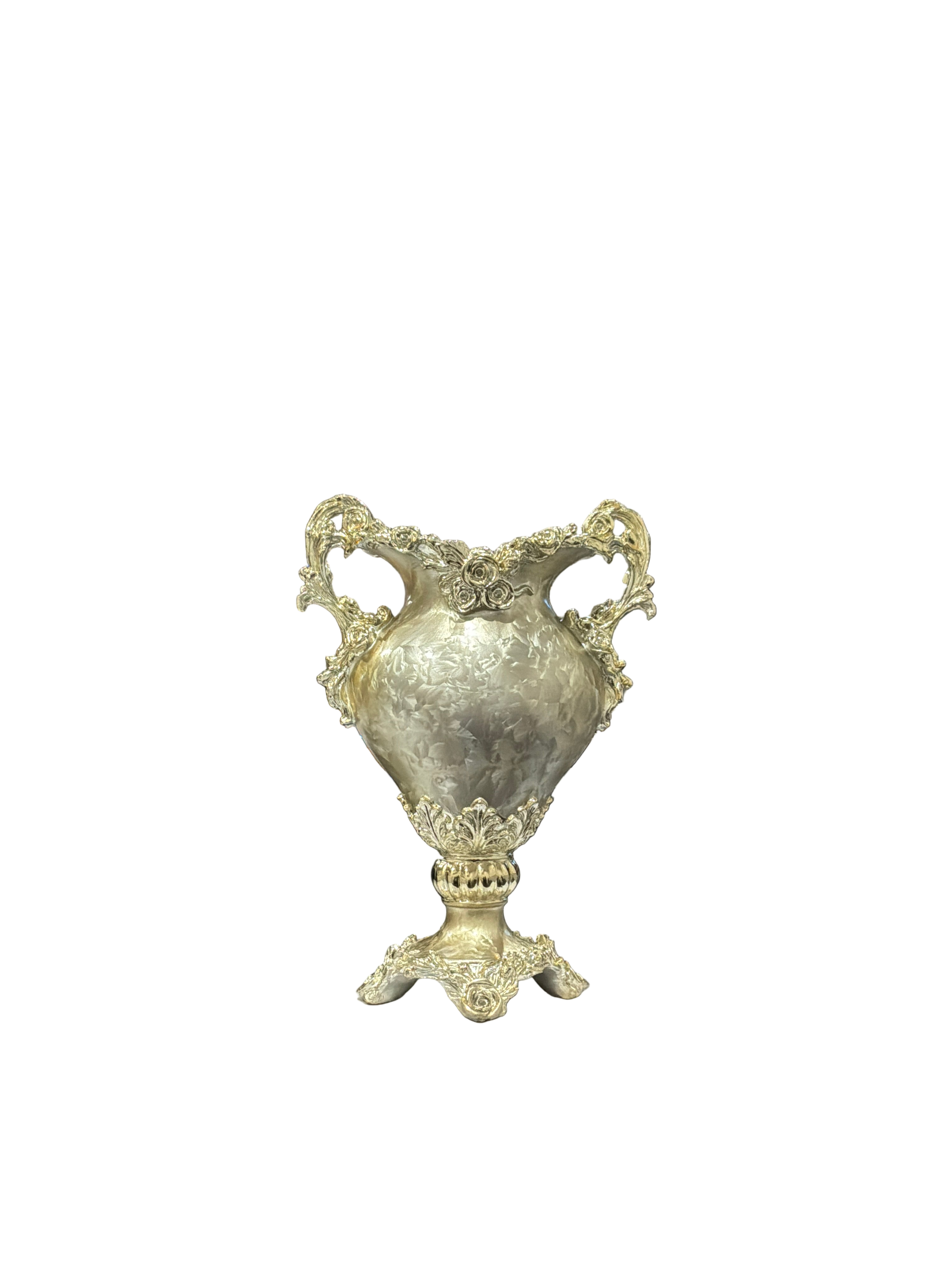 VASE HEART SHAPE ELECTROPLATED GOLD