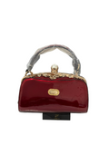 BRANGIO RED CLUTCH PEARL KISS LOCK