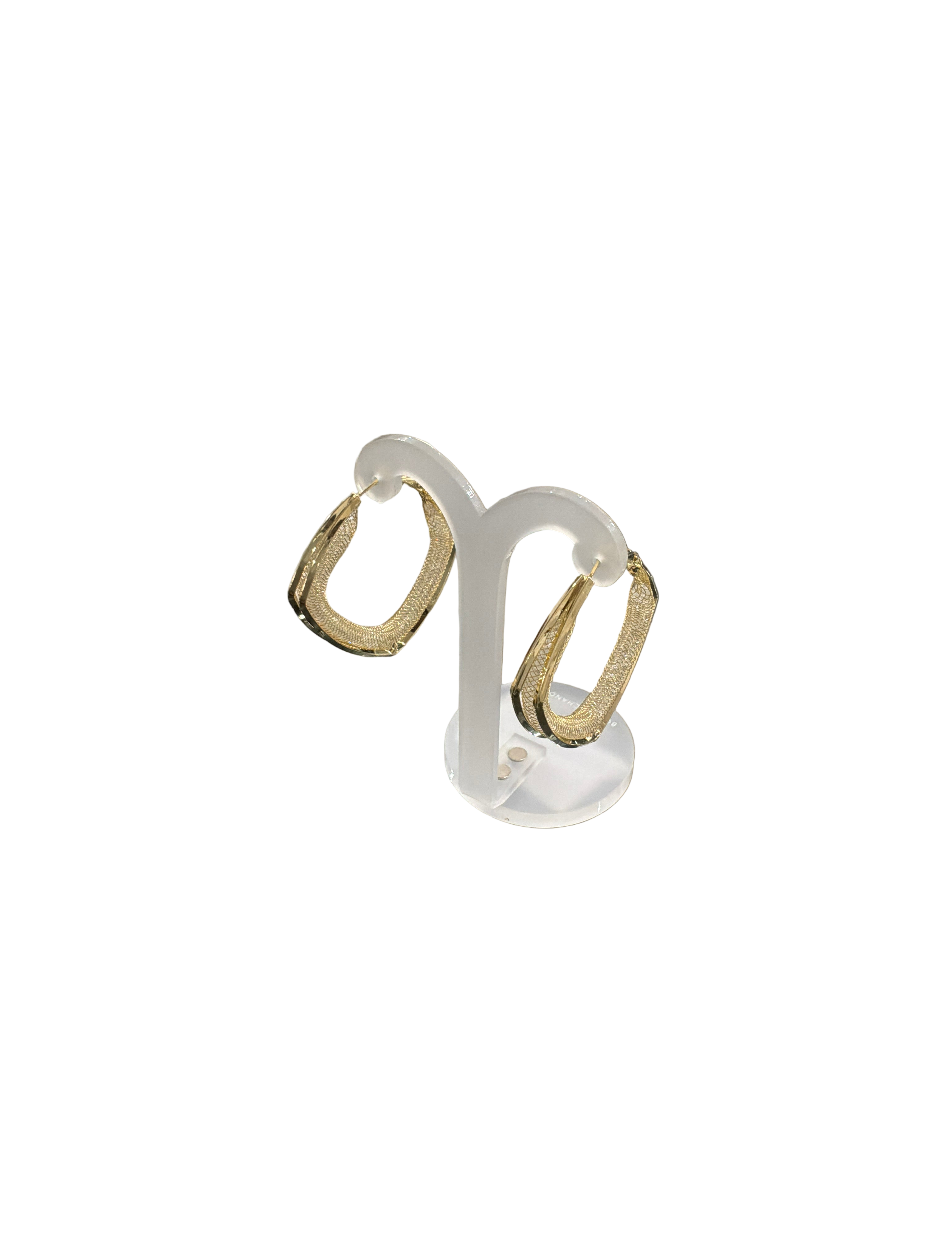 SCHANDRA- DIAMOND GOLD HOOPS