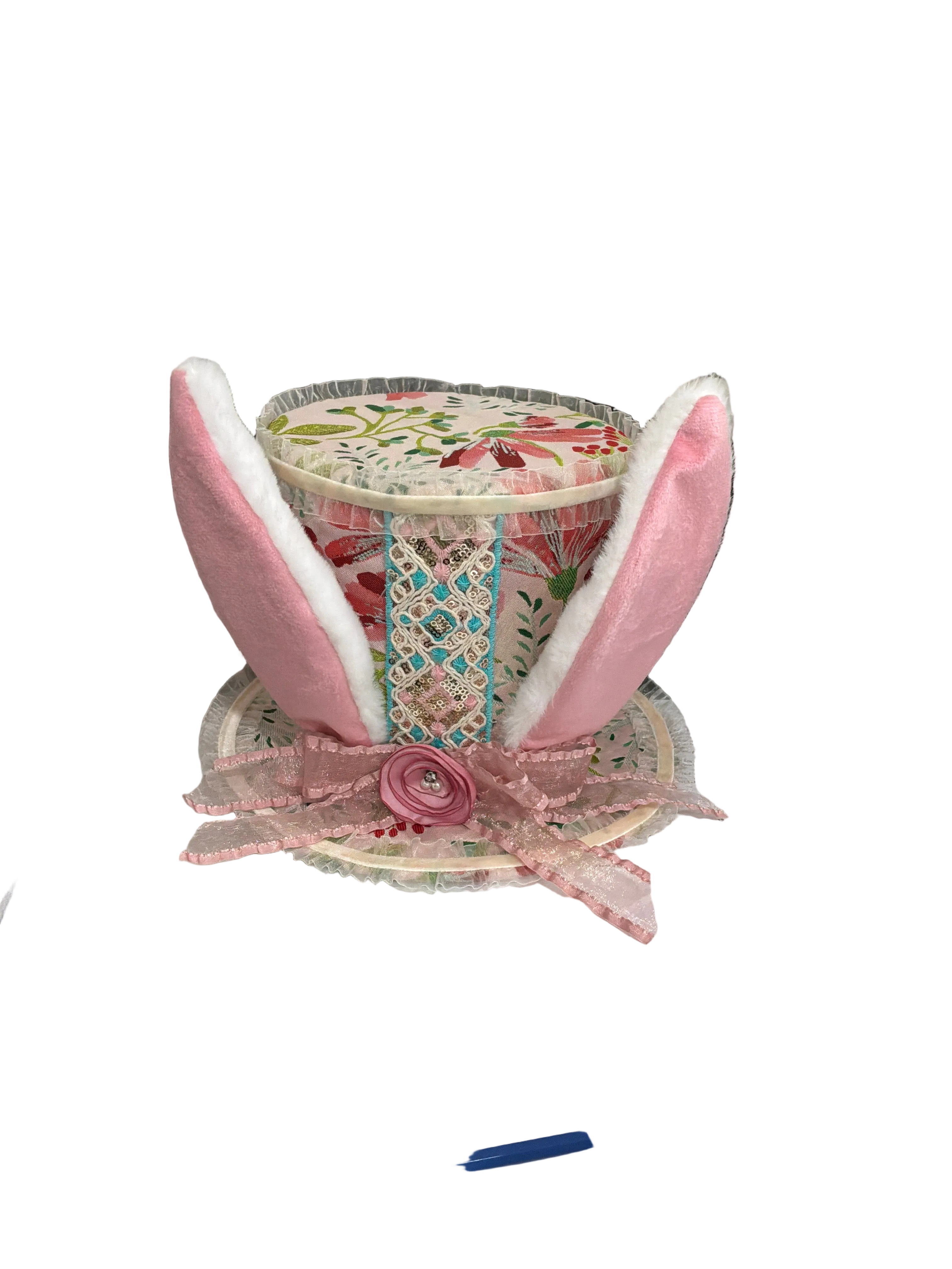MAD HATTER EASTER BUNNY EAR TOP HAT
