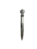 SILVER VINTAGE METAL LETTER OPENERS HEART & FLORAL SCROLL