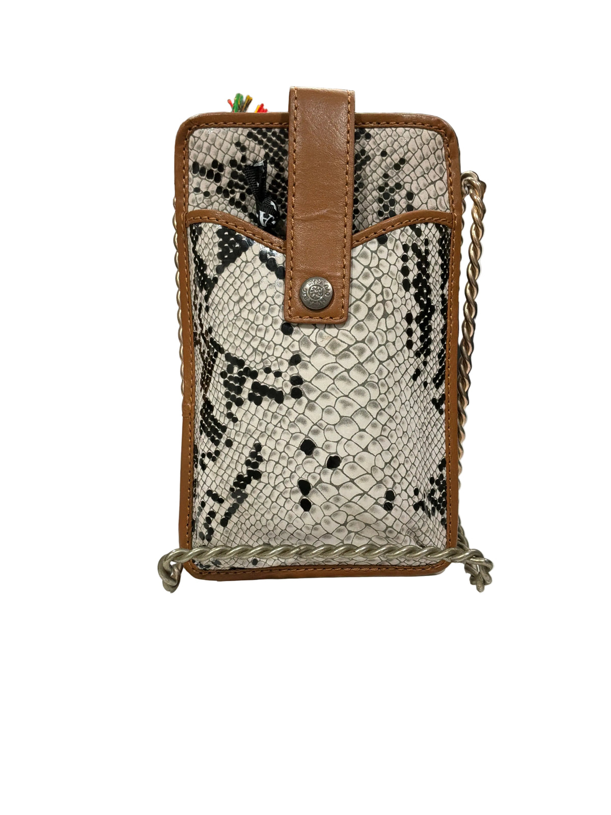 CEDAR SNAKE PRINT LEATHER IN EBONY CREAM