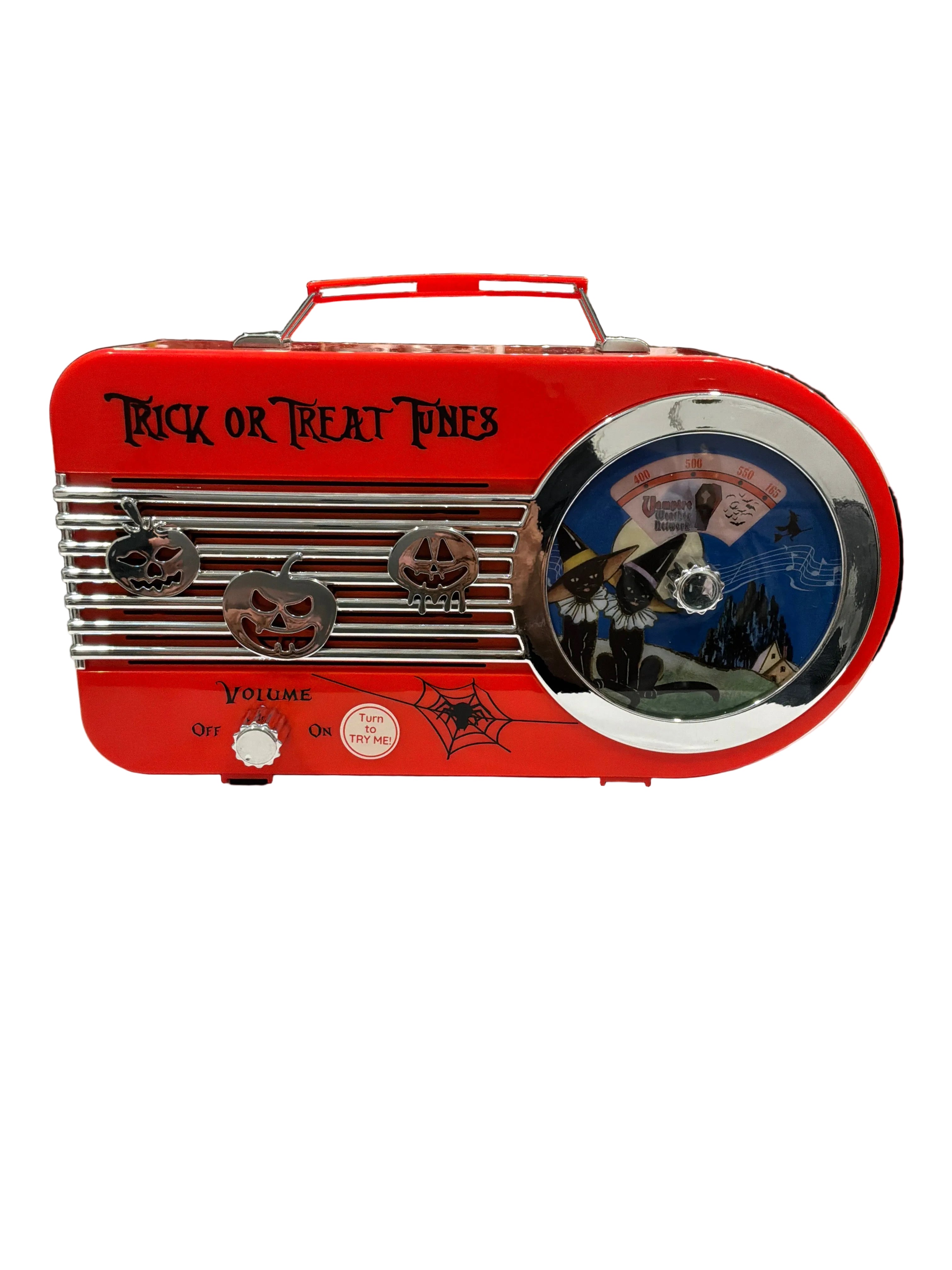 MR. HALLOWEEN 10-INCH TRICK OR TREAT ORANGE RADIO