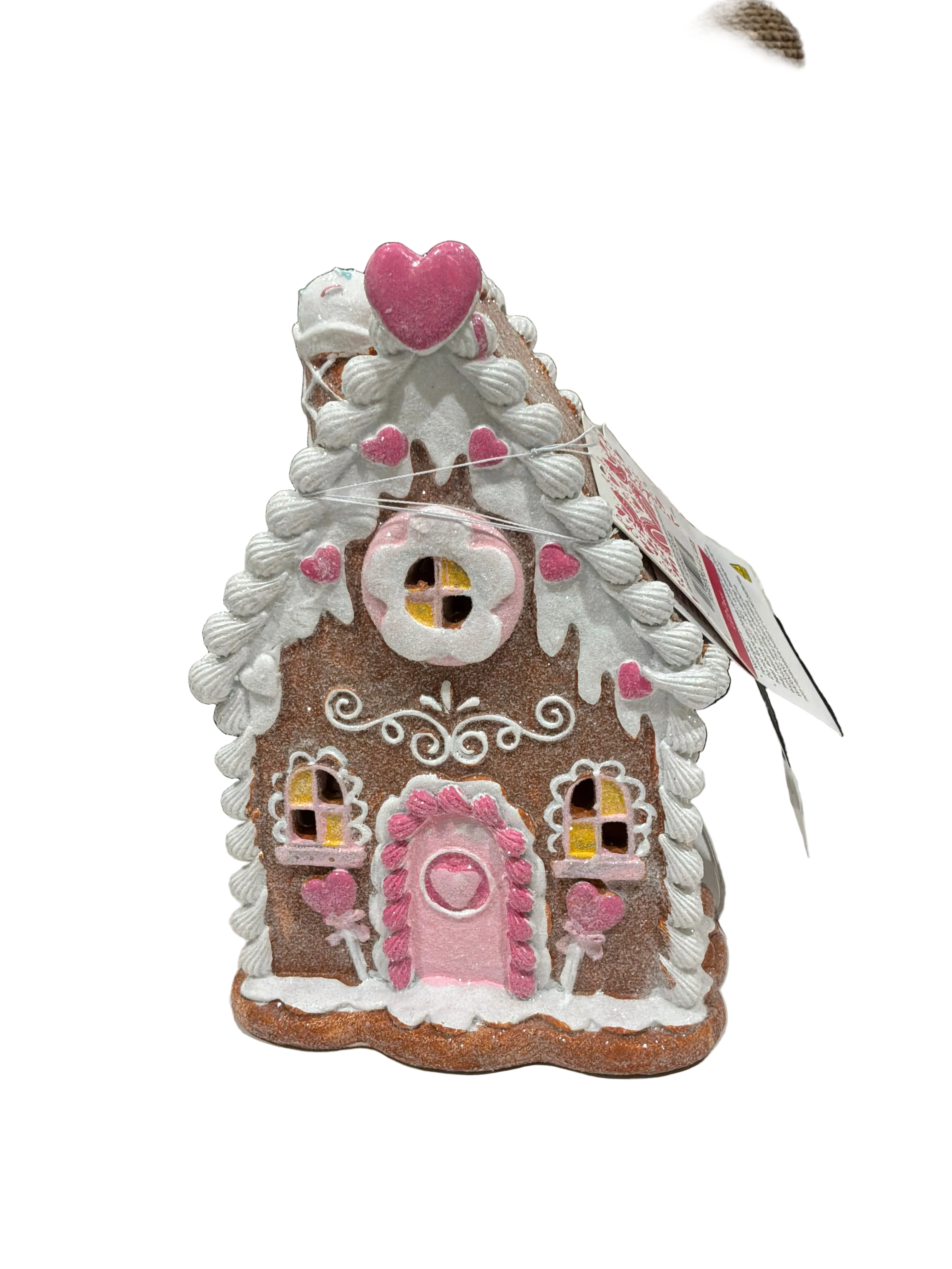GINGERBREAD HOUSE WITH HEARTS