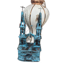 BLUE VINTAGE HANDCRAFTED POTTERY CHURCH
