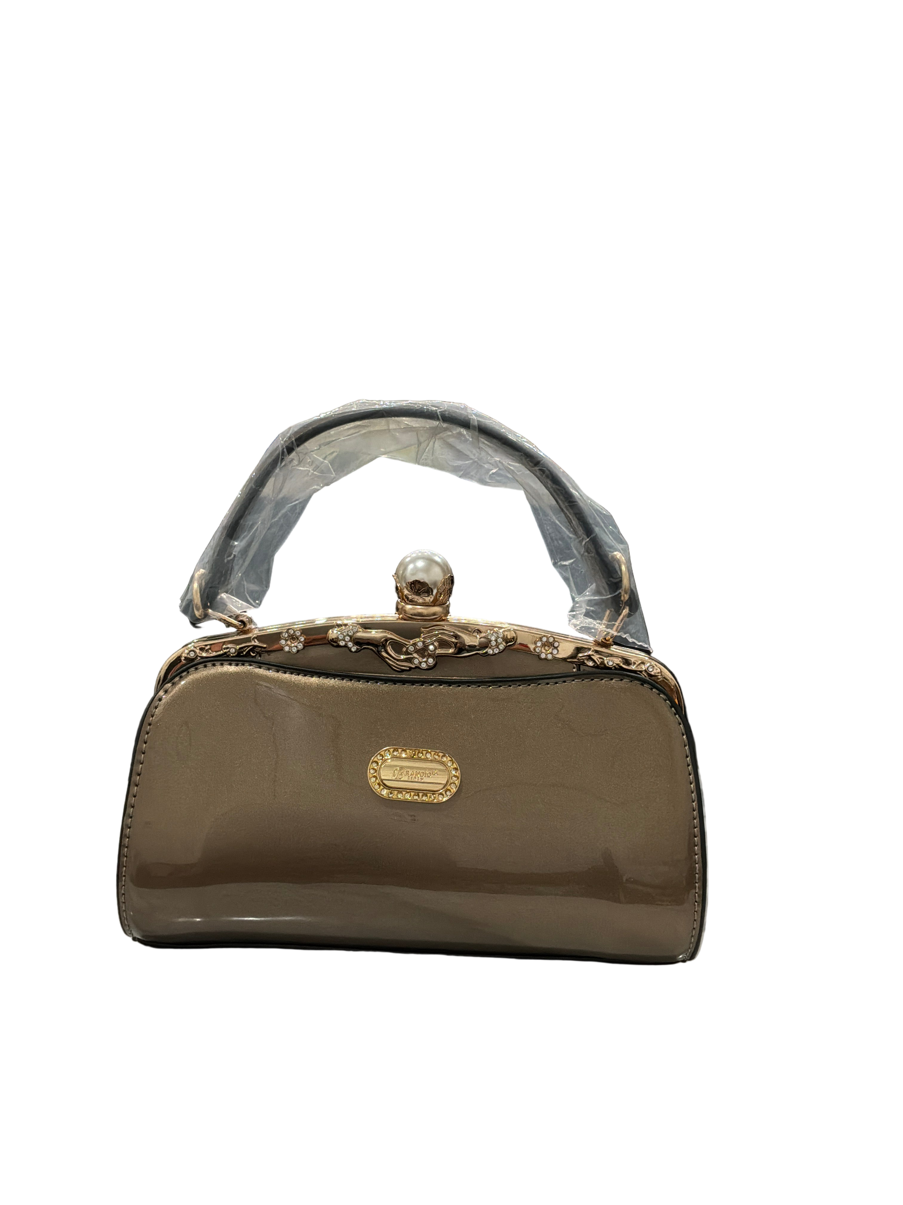 BRANGIO CONVERTIBLE EVENING CLUTCH PEWTER