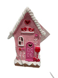 GINGERBREAD HOUSE WITH HEART ROOF & MAILBOX