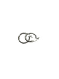 STERLING SILVER SEA OF ICE HOOP EARRINGS