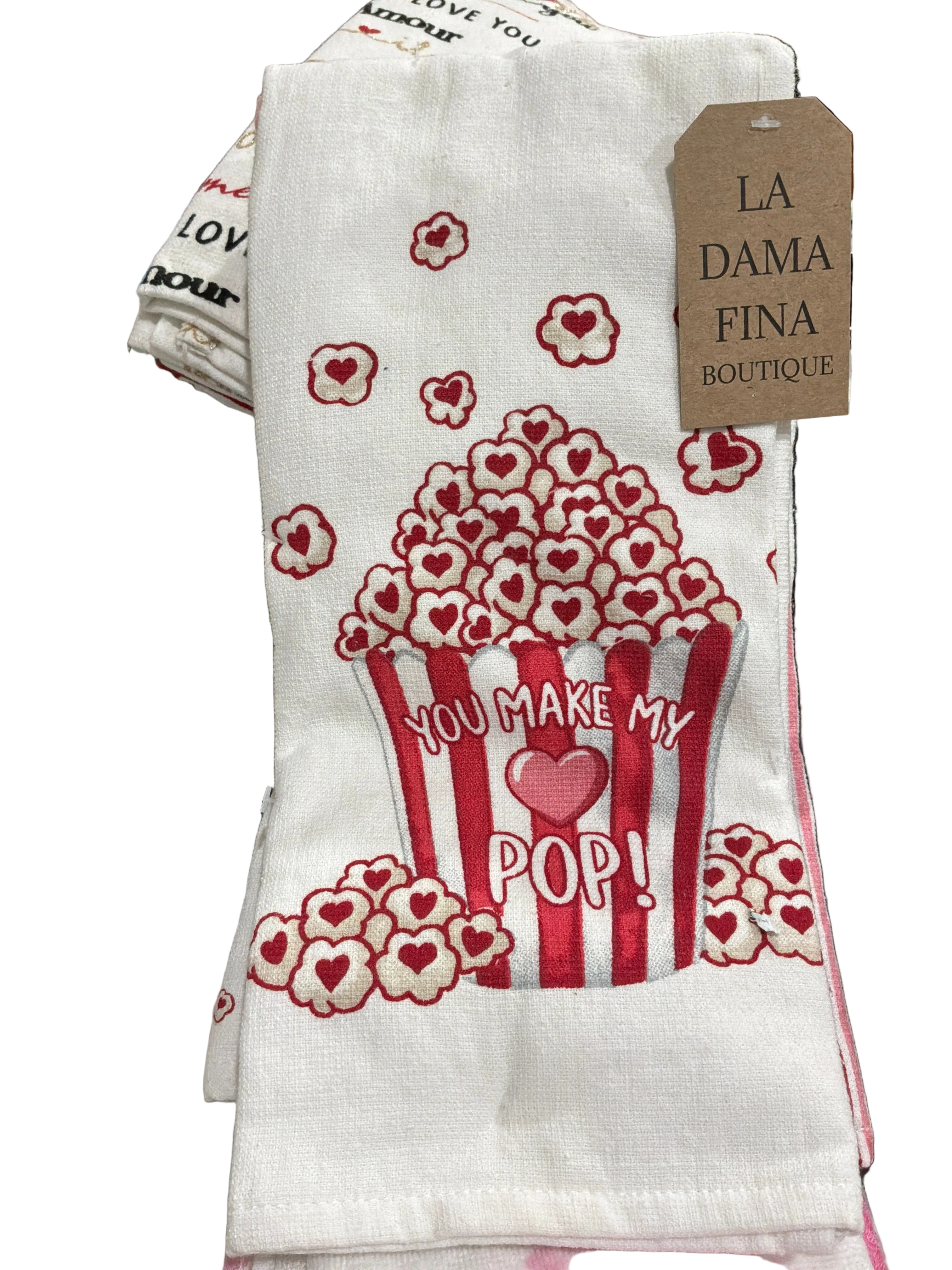 LA DAMA FINA 3 SET KIT TOWELS POPCORN