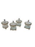 PETITE VANITY JAR W/GOLD TRIM