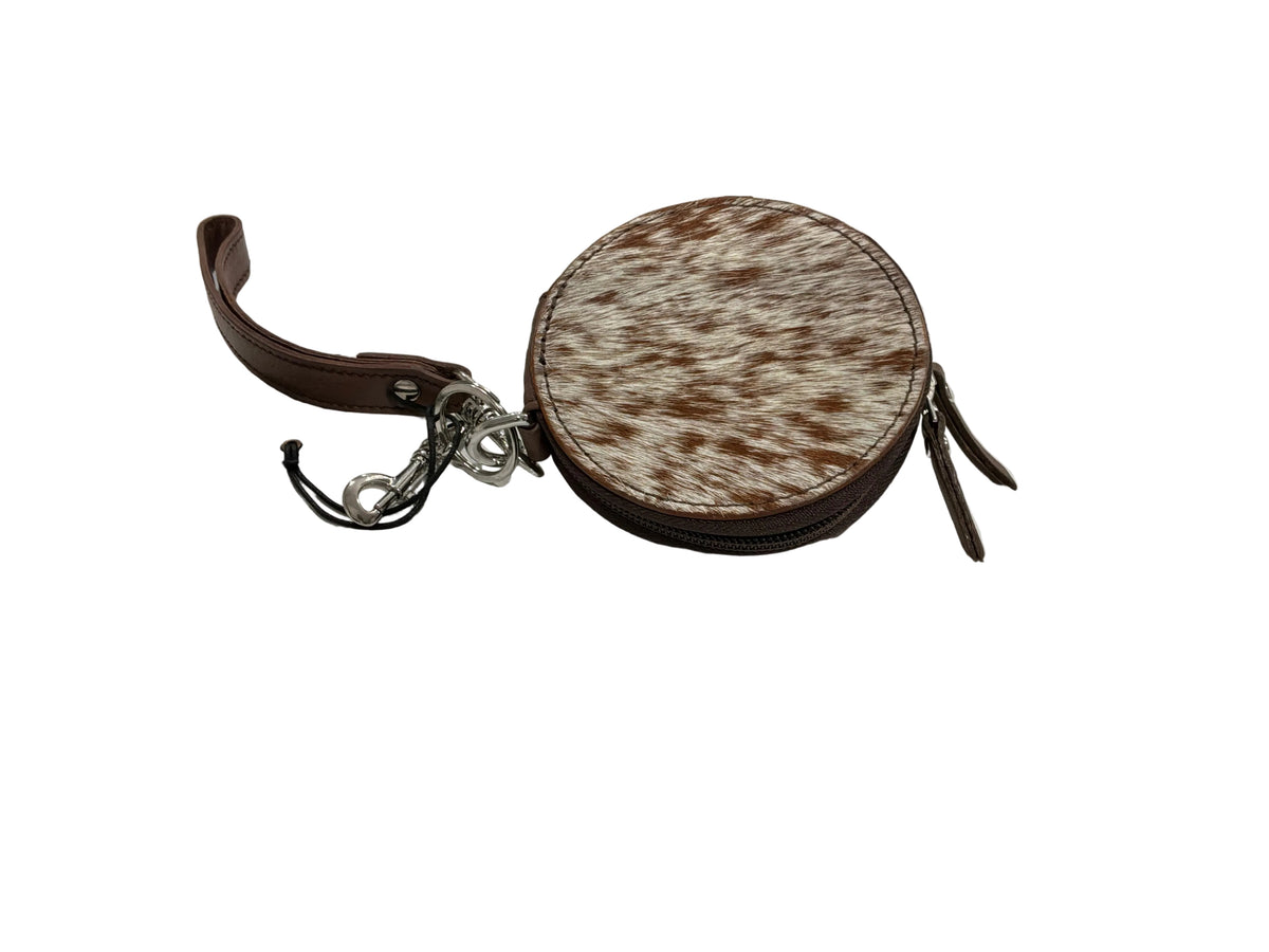 MESA HALO HAIRON COIN POUCH IN MOCHA MARBLE
