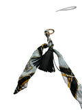 BLACK SILK TASSEL KEY CHAIN CHARM