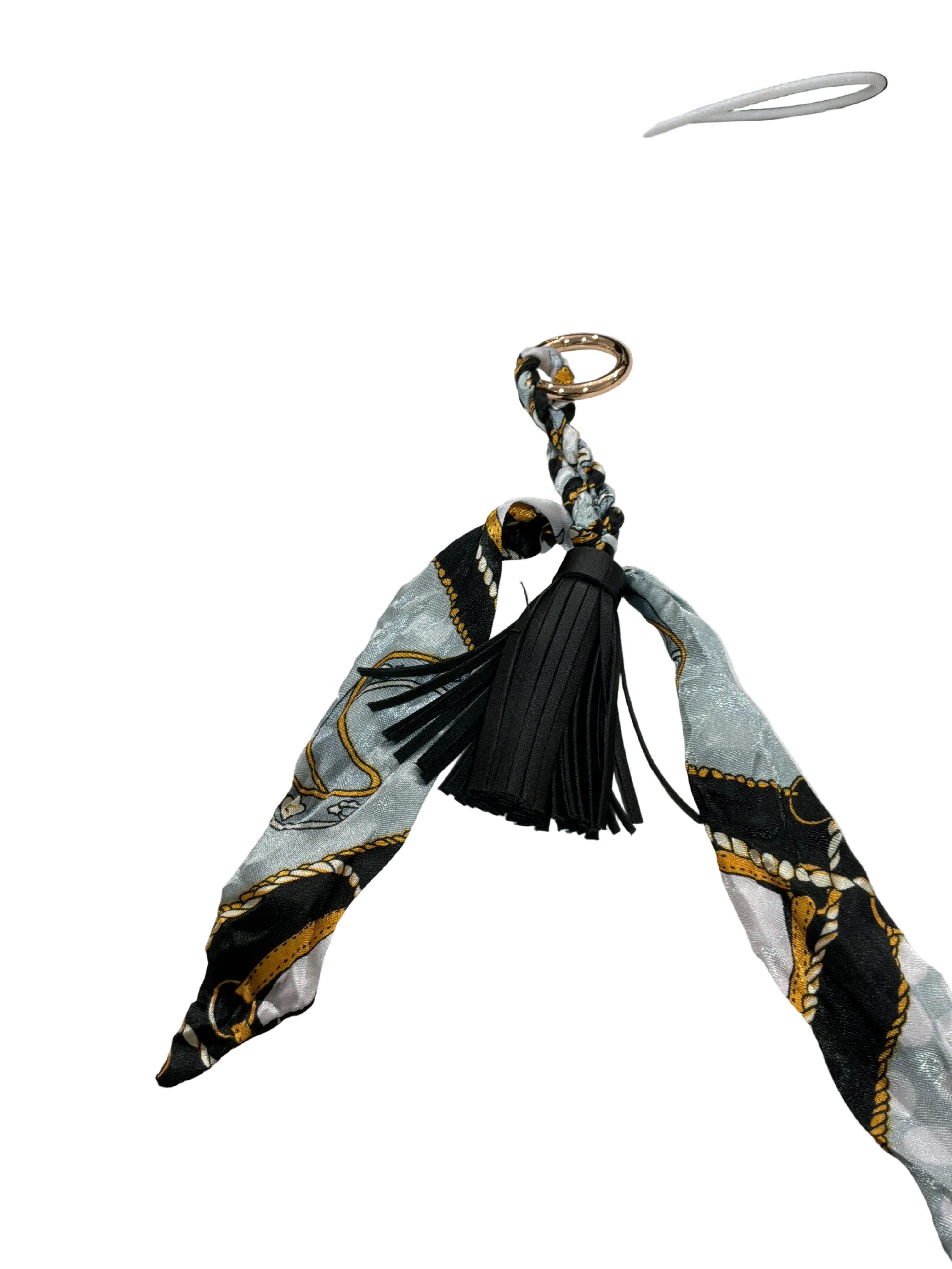 BLACK SILK TASSEL KEY CHAIN CHARM