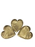 DECORATIVE HAMMERED HEART BRASS SMALL