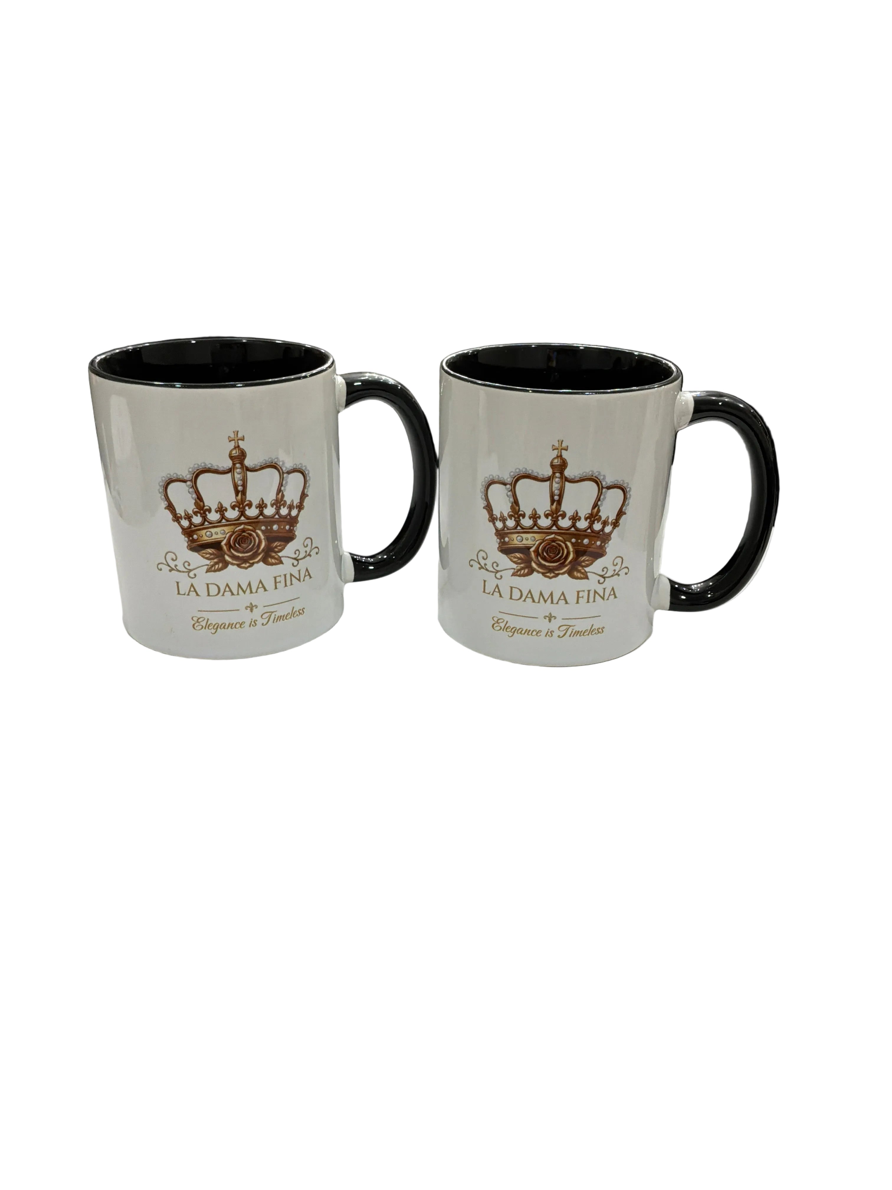 LA DAMA FINA COFFEE MUG WITH GOLDEN CROWN