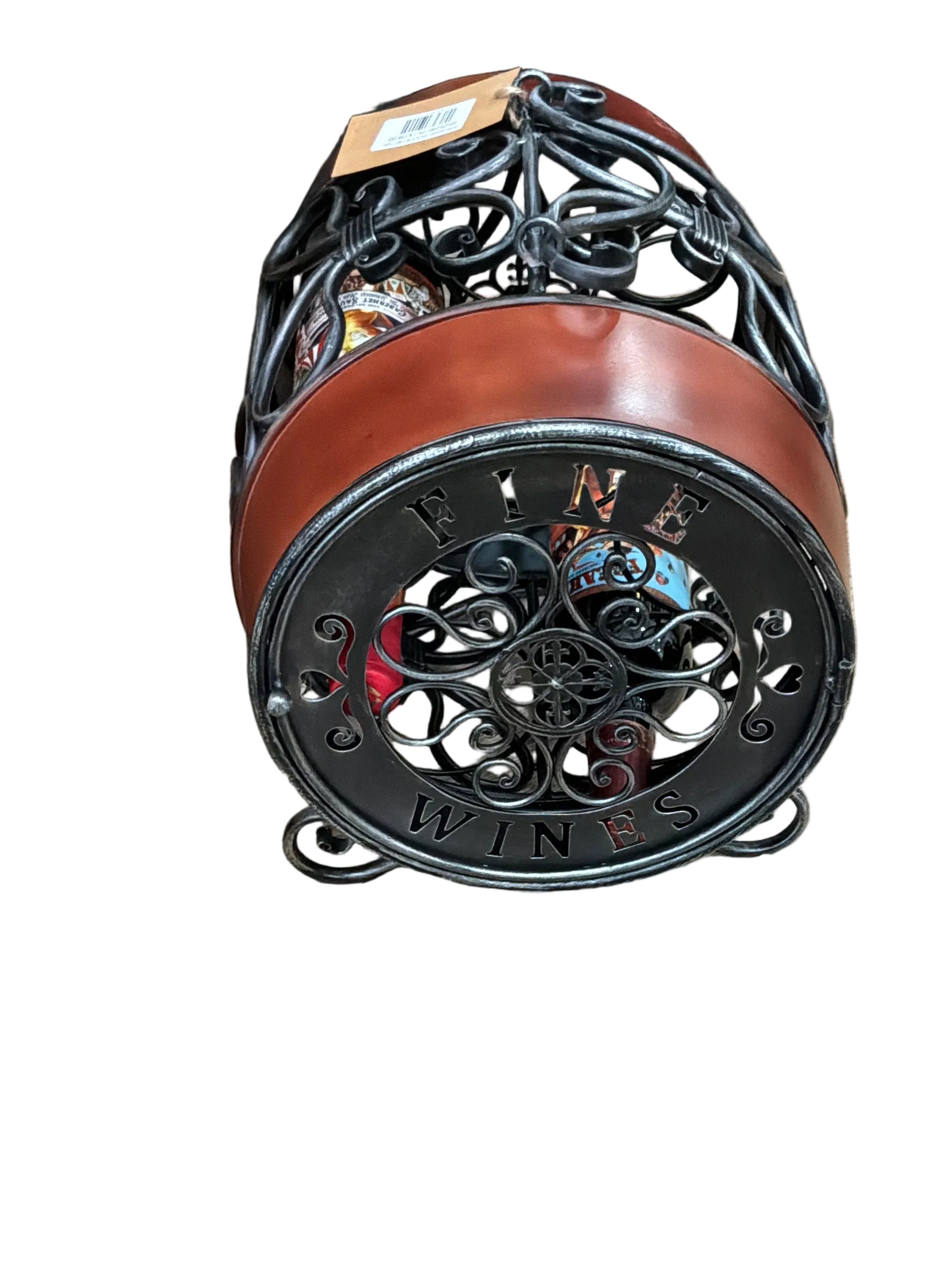 WINE BARREL RACK FOR 5 BOTTLES