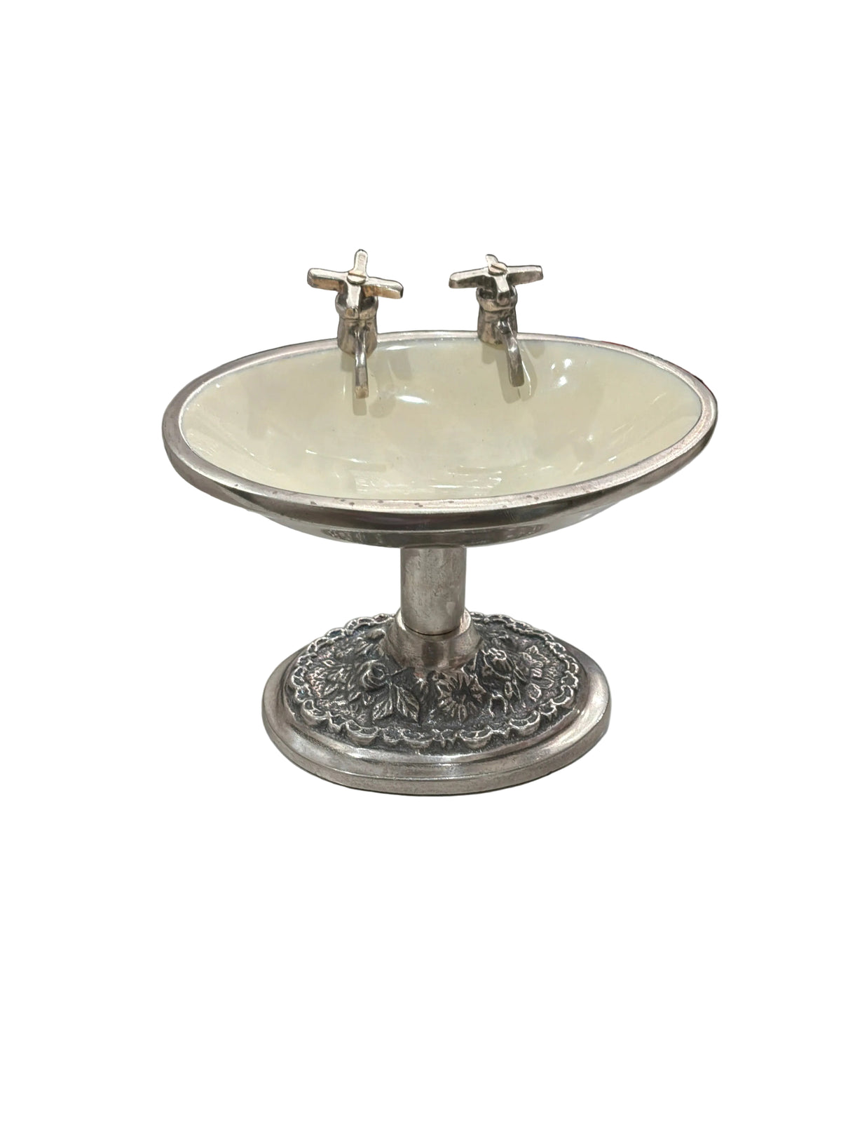 SINK ORNATE SILVER-PLATED FOOTED BOWL DISH