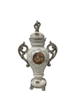 VASE WH/CHROME W/LADY MAIDS