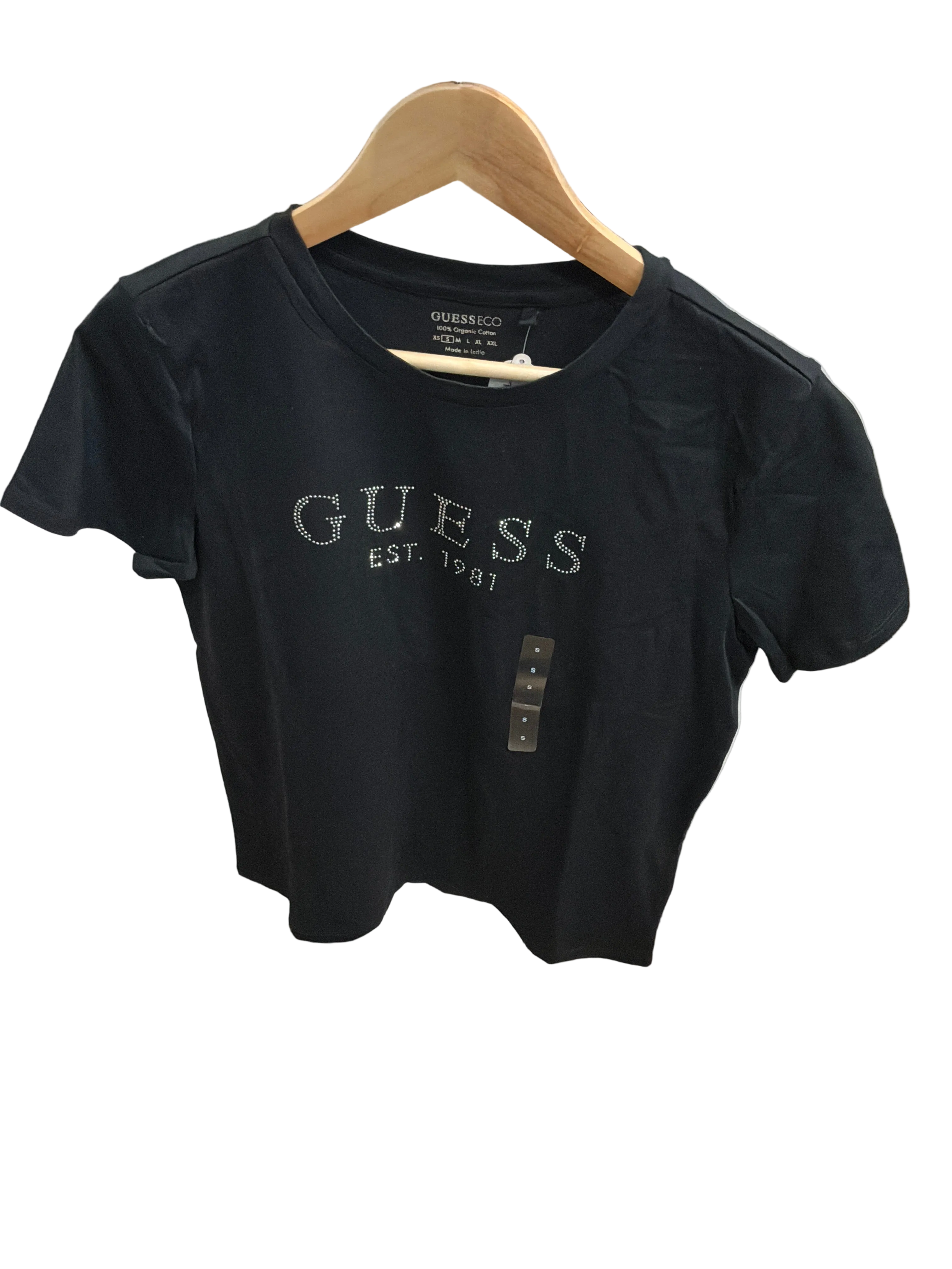 GUESS BLK SM T-SHIRT EST 1981
