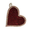 VALENTINE WOOD RED HEART W PEARL BOARDER