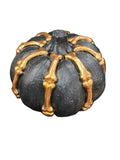HALLOWEEN BLACK & GOLD ACCENTED PUMPKIN